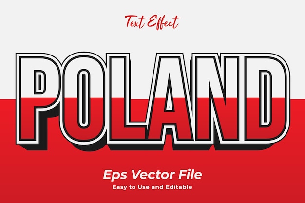 Teksteffect polen bewerkbaar en gebruiksvriendelijk premium vector