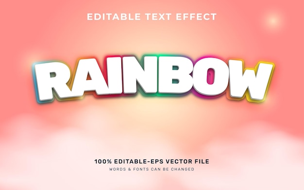 Teksteffect regenboog