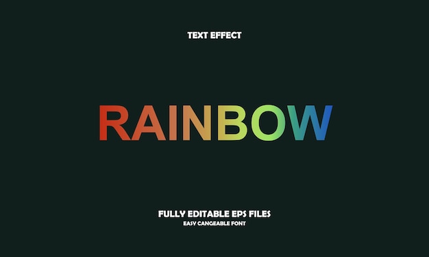 Teksteffect regenboog