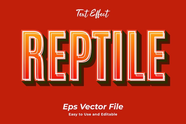 teksteffect reptiel bewerkbare en gebruiksvriendelijke premium vector