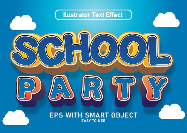 Teksteffect schoolfeest