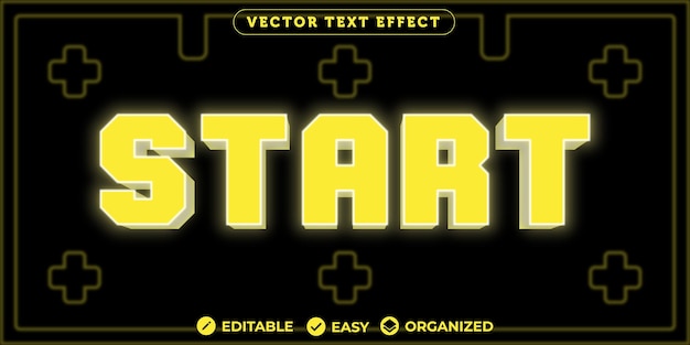 Teksteffect starten volledig bewerkbaar lettertype-teksteffect