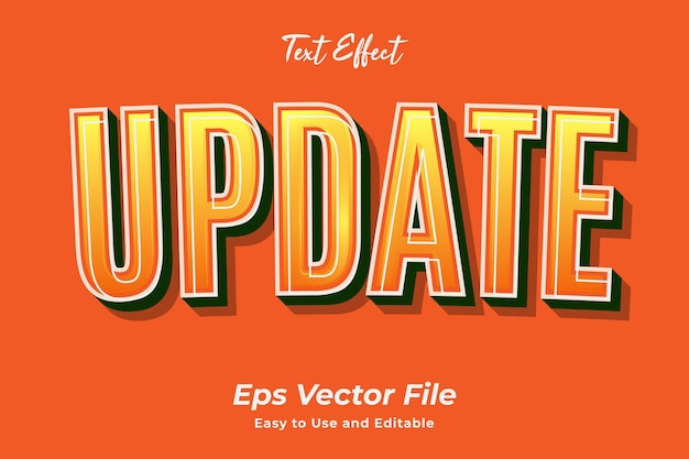 Teksteffect update bewerkbare en gebruiksvriendelijke premium vector