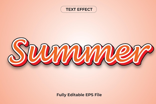 Teksteffect voor een zomers thema