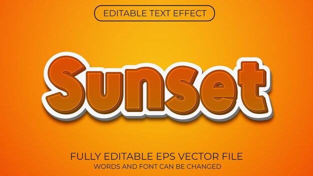 Teksteffect zonsondergang