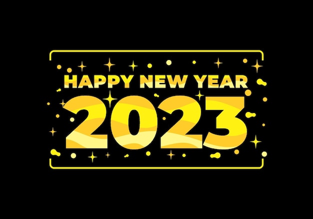 Teksteffectontwerp Gelukkig nieuwjaar 2023