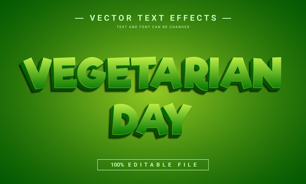 Teksteffectsjabloon voor vegetarische dag