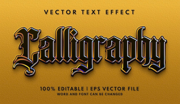 Teksteffectstijl voor kalligrafie