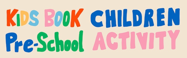 Tekstset voor kleuters en kinderactiviteiten