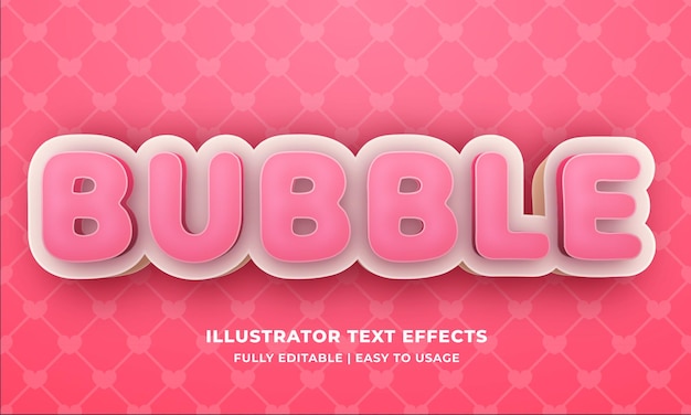 Vector tekststijleffect bubbel