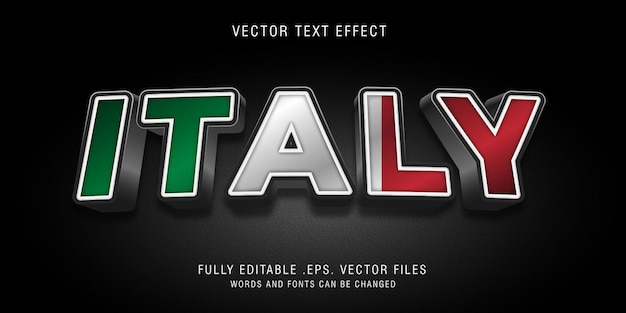 Vector tekststijleffect italië