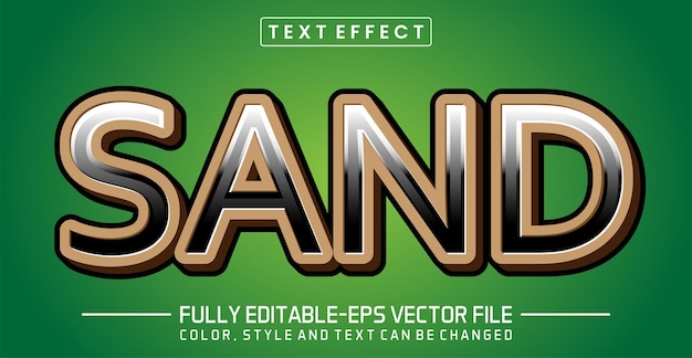 Vector tekststijleffect zand bewerkbaar teksteffect