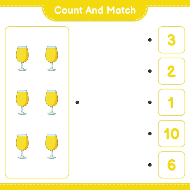 Tel en match tel het aantal Cocktails en match met de juiste nummers