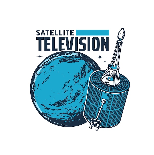 Telecommunication satellite, broadcast space dish