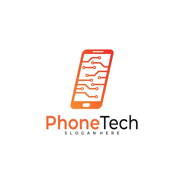 Telefoon logo vector ontwerpsjabloon