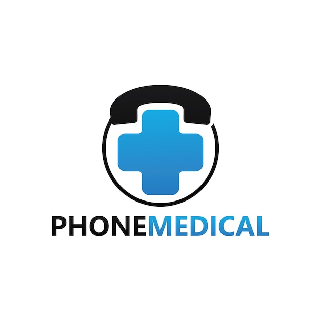 Telefoon medisch logo sjabloonontwerp