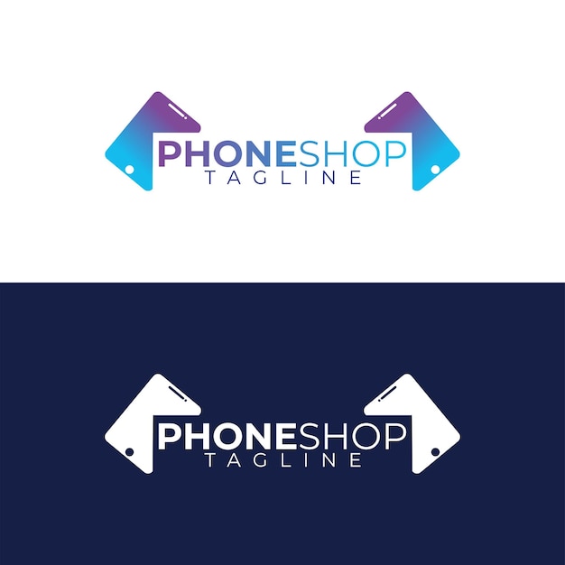 Telefoon winkel logo pictogram concept vector geïsoleerd