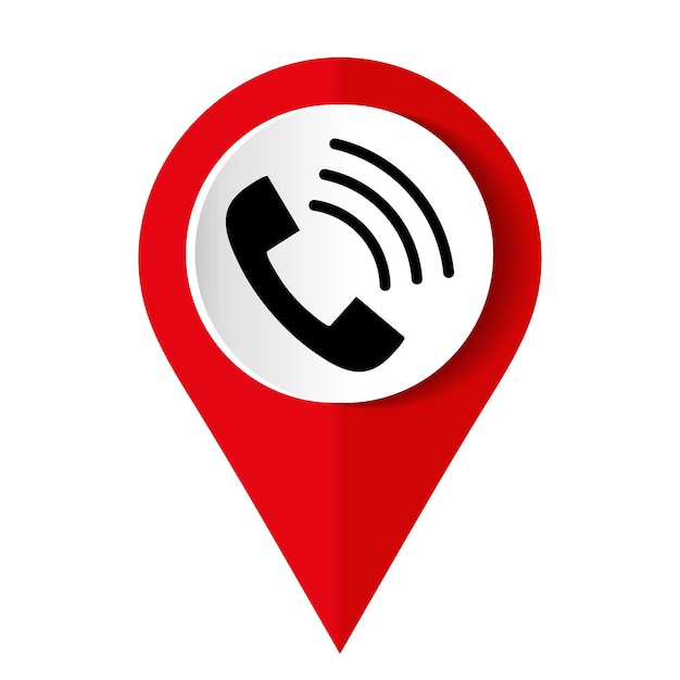 Telefoonpictogram op een witte achtergrond Vectorillustratie