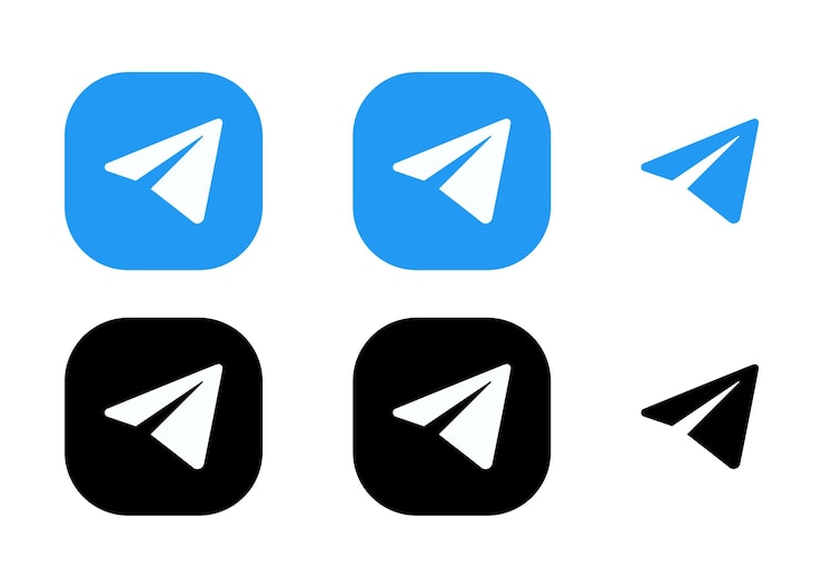 Vector telegram social network icons editorial social network telegram logos isolated telegram logos vector icons
