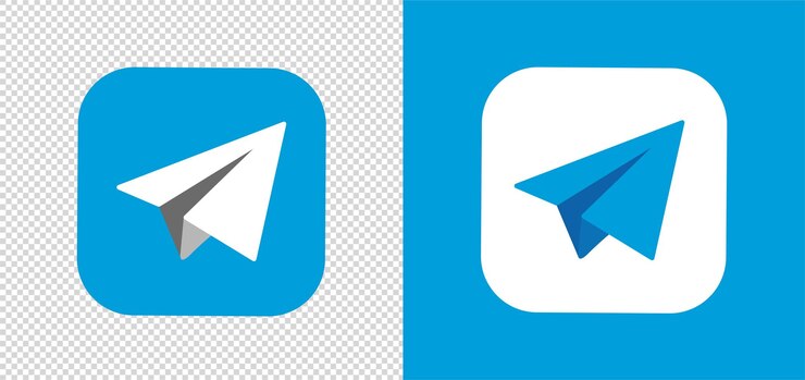 Vector telegram symbol logo icon vector square