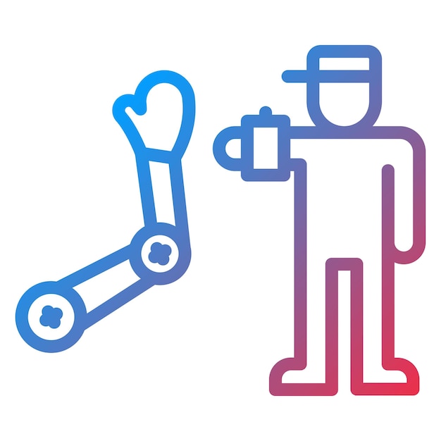 Vector teleoperated robot icon vector image can be used for robotics