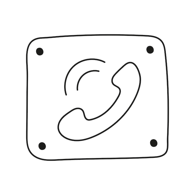 Vector telephone handset sign