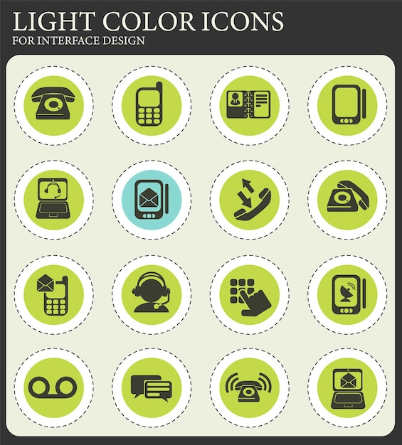 Telephone icon set