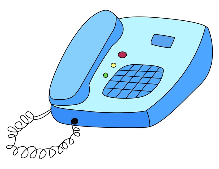 Vector telephone isolated on a white background