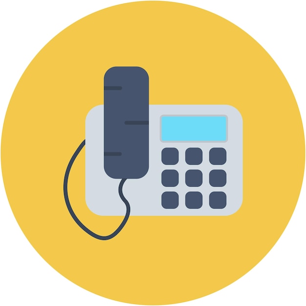 Vector telephone vector illustration style