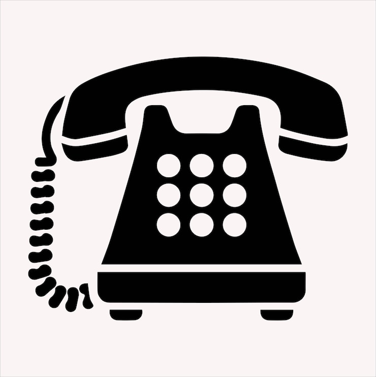 Vector telephone vector silhouette illustration