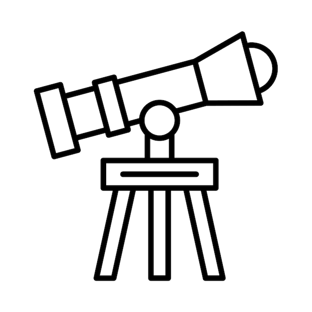 Telescope Line Illustration