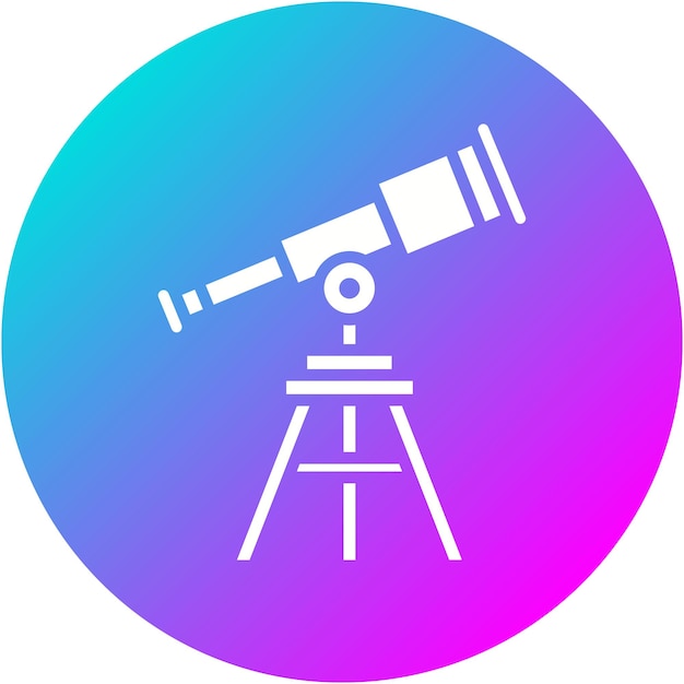 Vector telescope vector icon can be used for physics iconset