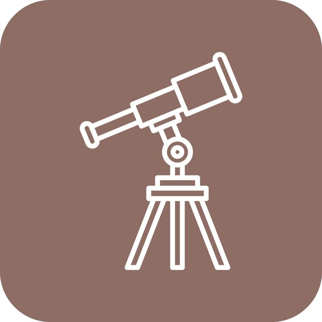 Telescope vector icon Can be used for Research and Science iconset