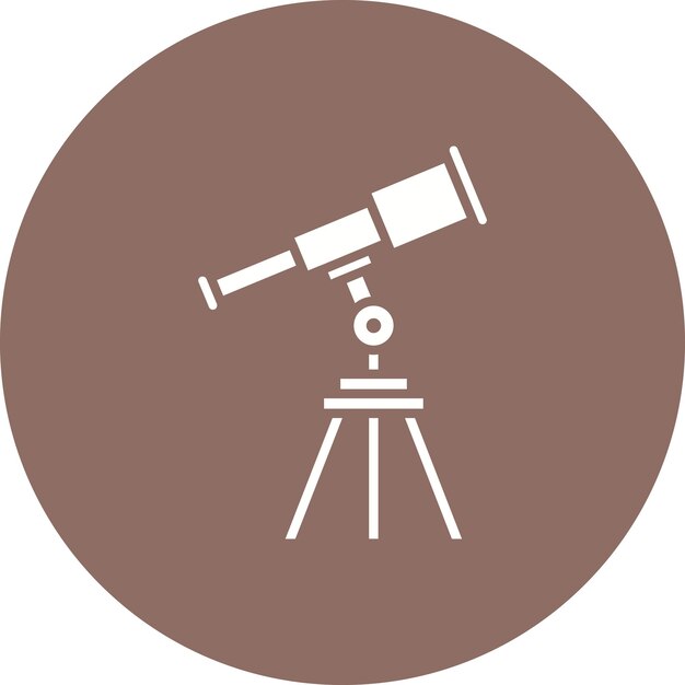 Telescope Vector Illustration Style