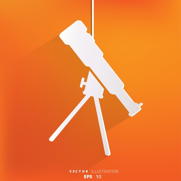 Vector telescope web icon vector illustration