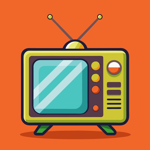 Televisie clipart cartoon stijl vector illustratie