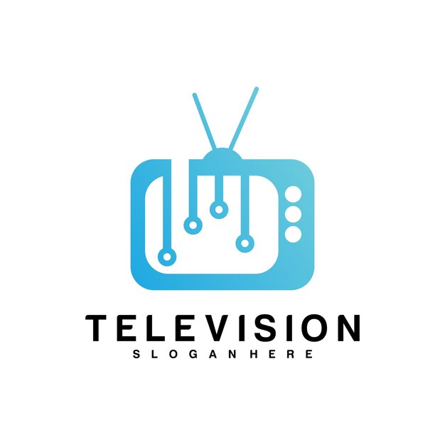 Vector televisie logo vector ontwerpsjabloon