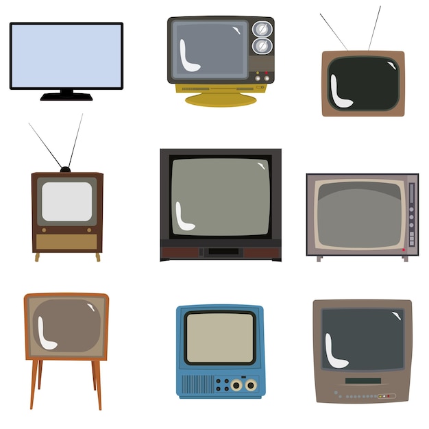 Vector televisie plat 3d-ontwerp