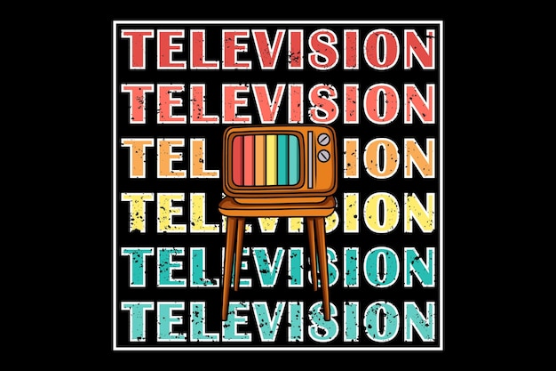 Televisie retro design landschap