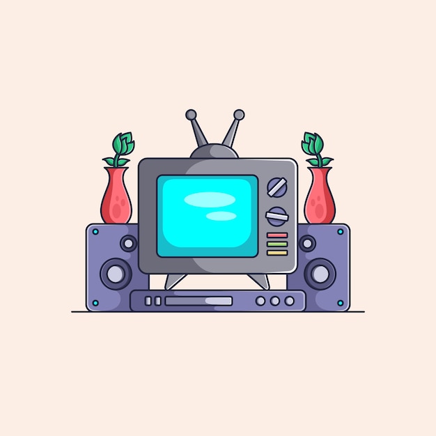 Television cartoon illustration