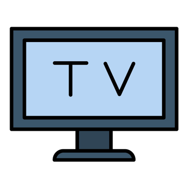 Television Flat Illustration