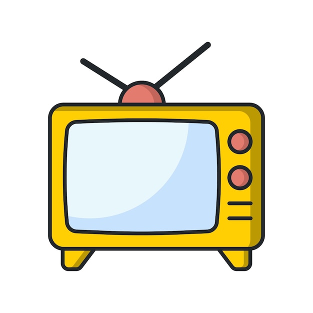 Television free icon vector isolated on white background