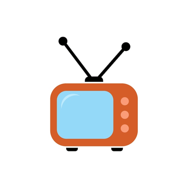 Television icon on white