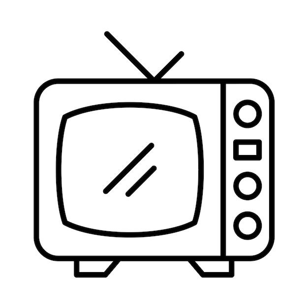 Television Line Illustration