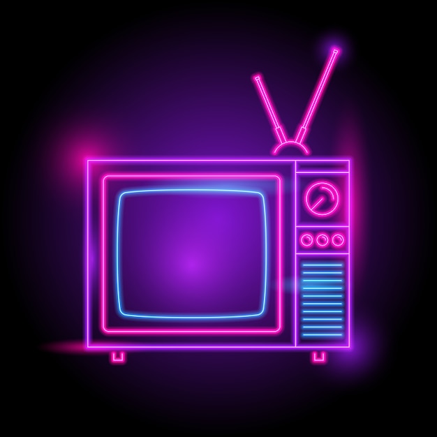 Television neon logo