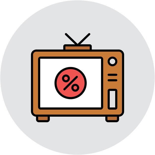 Television Sale Vector Illustration Style