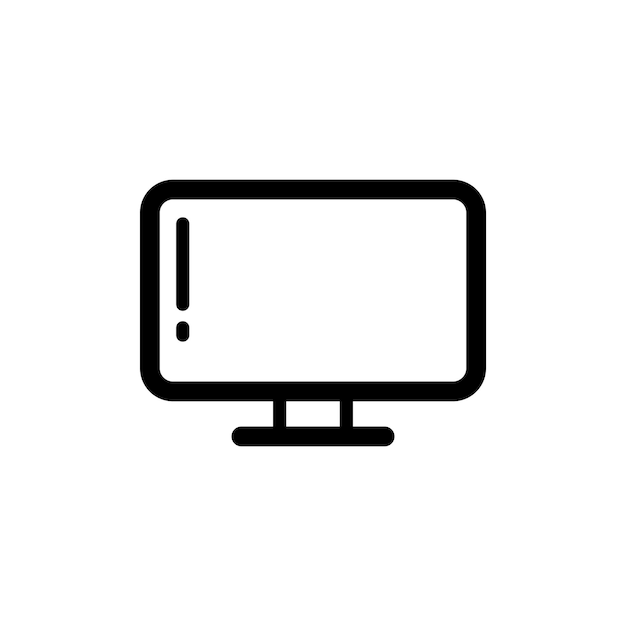 Television Screen Icon Vector Template