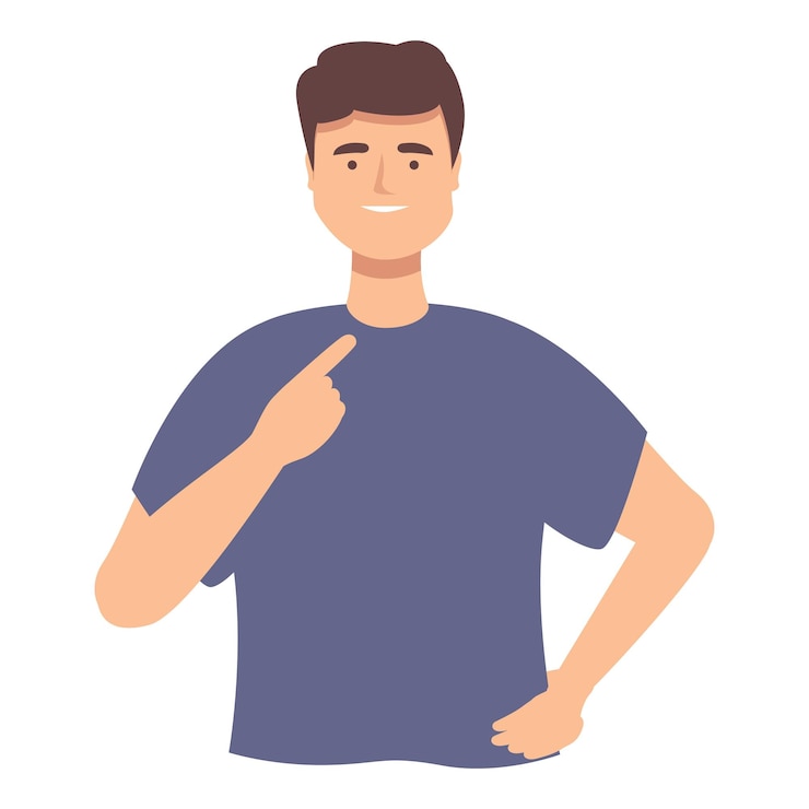Vector 말해 아이콘 만화 벡터 사람들은 손으로 다른 이야기를 합니다.