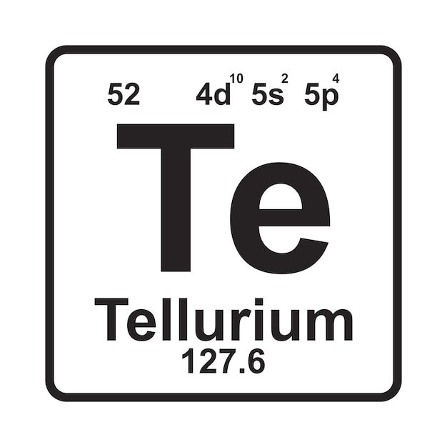 Vector tellurium element icon