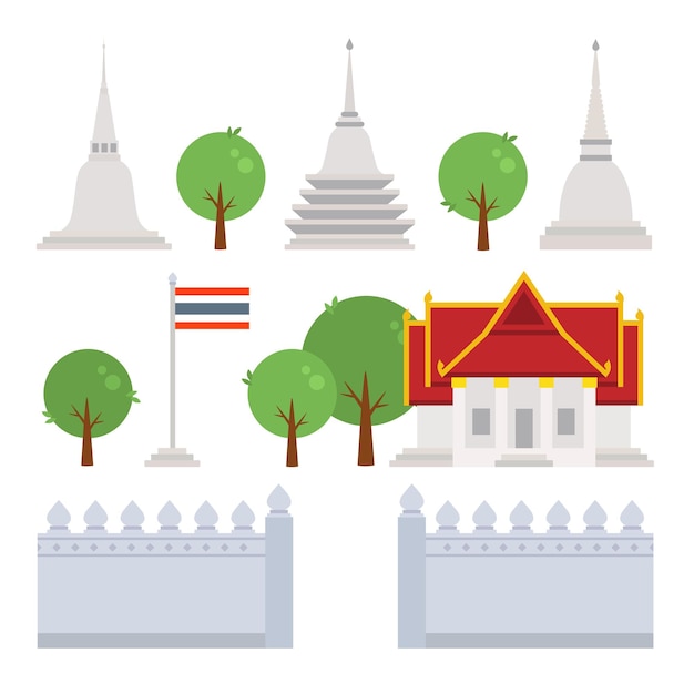 Tempel in Thailand set